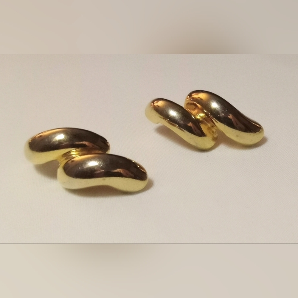 Vintage Double Wave Earrings